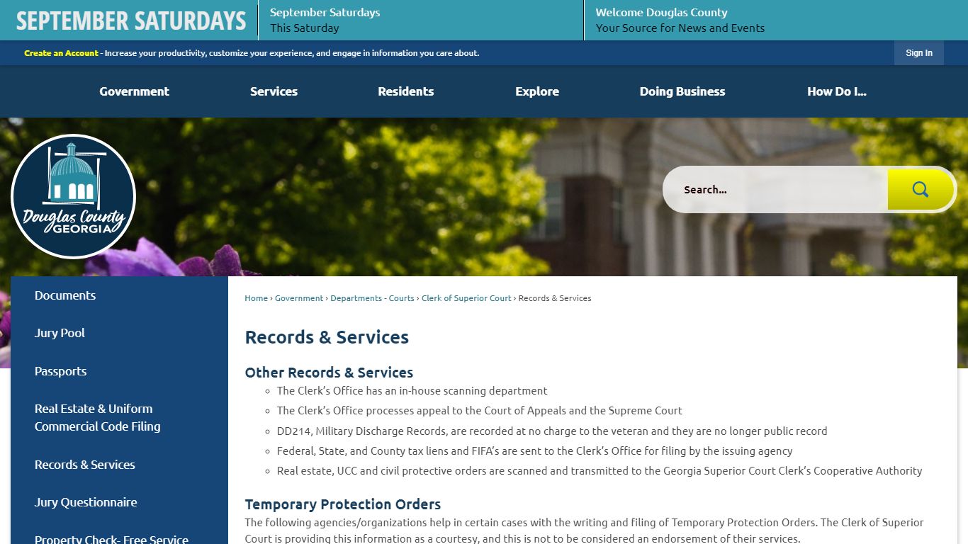 Records & Services | Douglas County, GA