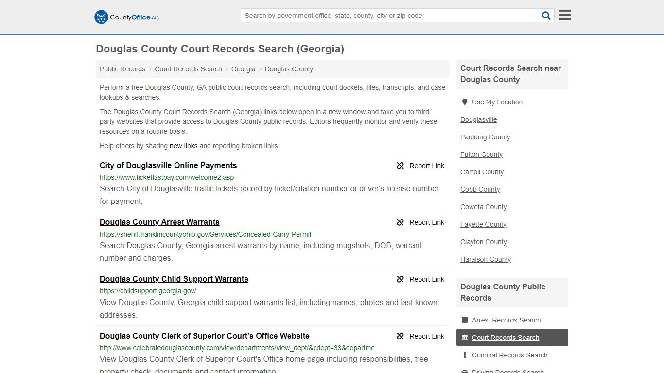 Douglas County Court Records Search (Georgia) - County Office