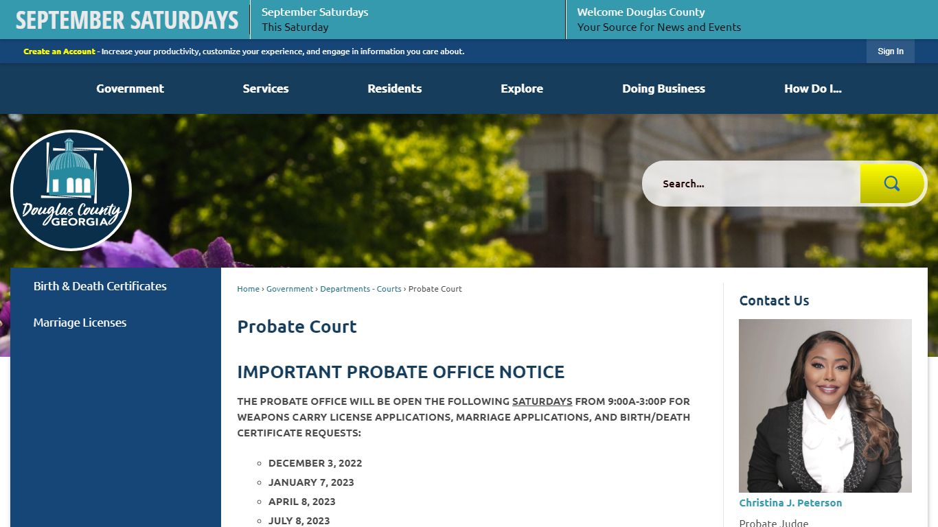 Probate Court | Douglas County, GA